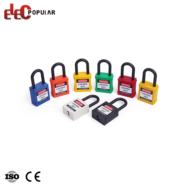 ElecPopular New Design Multi Color Higher Security Insulation Stule Safety Padlock з ключем